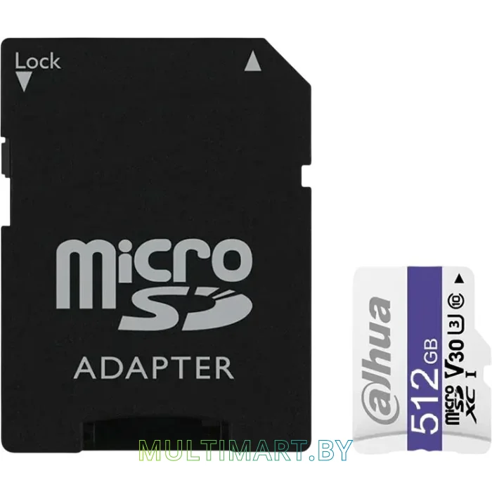 Карта памяти Dahua microSDXC 512GB с адаптером (DHI-TF-C100A-512GB)